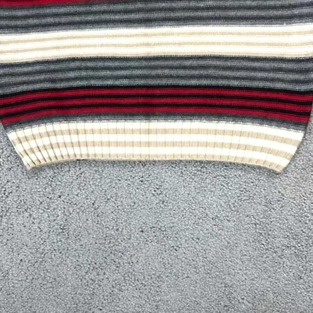 Cantabil Italy Men's Long Sleeve Winter Sweater-Size 40-Mock Neck Striped - EUC